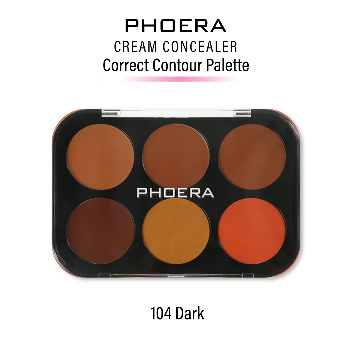 Phoera Cream Concealer Correct Contour Palette – 104 Dark