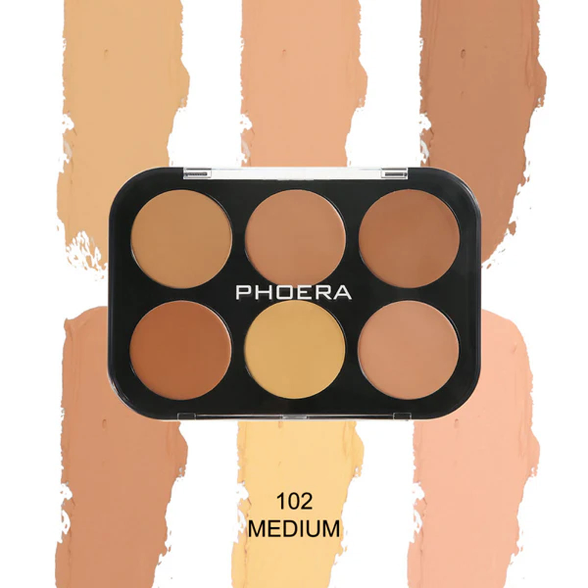 Phoera Cream Concealer Correct Contour Palette – 102 Medium
